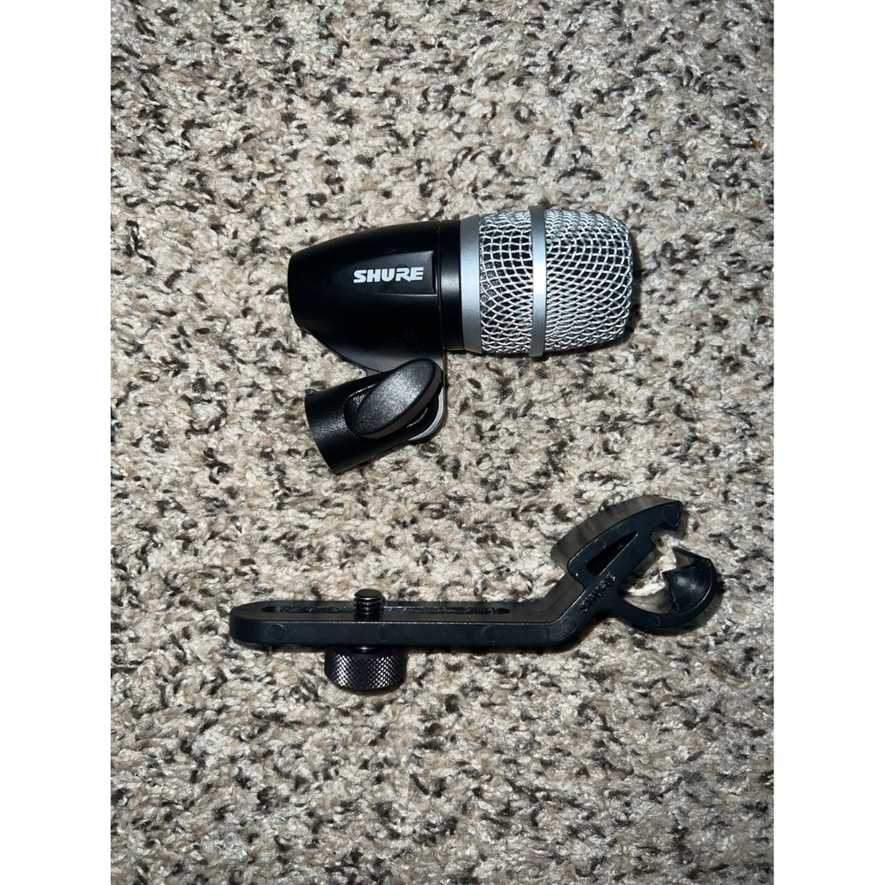 Shure‎ PG56 Dynamic Snare Tom Drum Microphone with Rim Mount Clip Black Silver